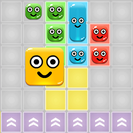 Red Blue Block Puzzle Logo